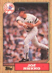 1987 Topps Baseball Cards      344B    Joe Niekro#{(Copyright outside#{righthand border)